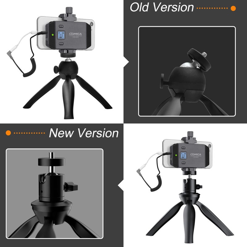 COMICA Wireless Microphone for Smartphone, Comica CVM-WS50(H) Handheld Microphone for iPhone/Android Phones Interview, Professional Recording Mic for Sing Video Vlog YouTube TikTok Facebook Livestream - Image 3